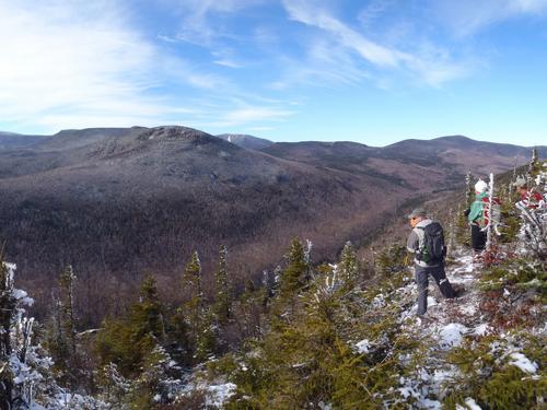 view across Zealand Notch from Whitewall Mountain in New Hampshire