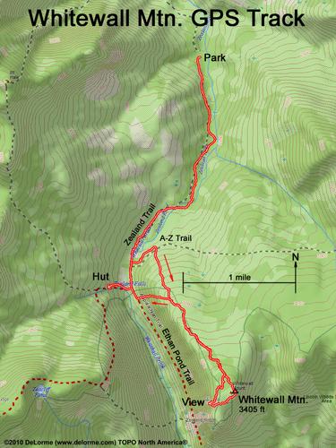 Whitewall Mountain gps track