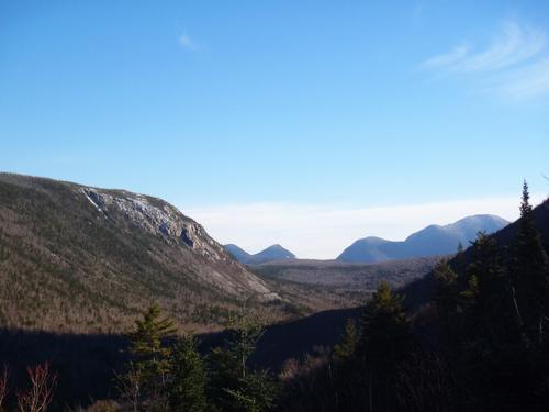view of Whitewall Mountain from Zealand Falls Hut in New Hampshire