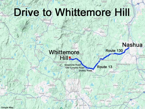Whittemore Hill drive route