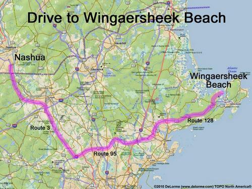 Wingaersheek Beach drive route