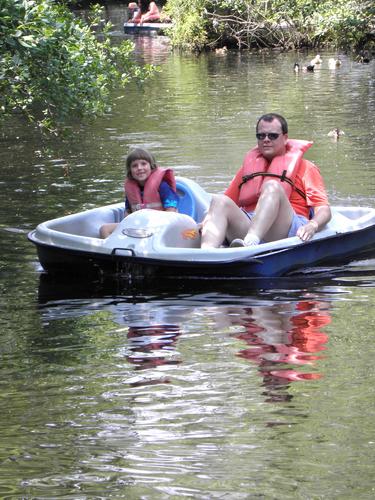 paddle boat ride at York's Wild Kingdom in Maine