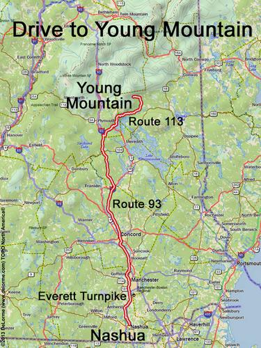 Young Mountain drive route