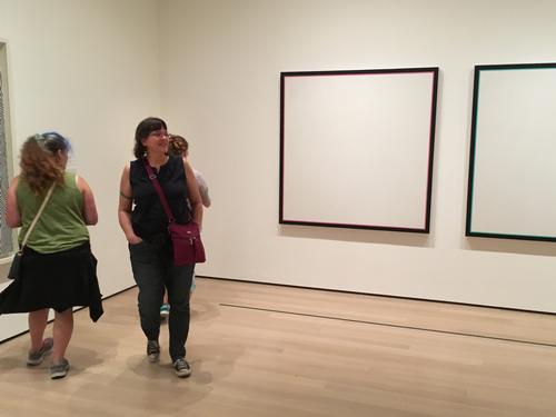 Primary Light Group: Red, Green, Blue by Jo Baer at MoMA in NYC