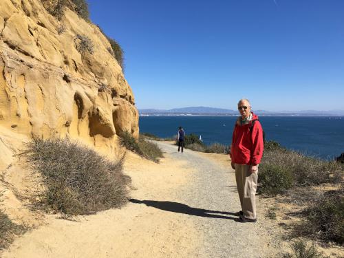 Fred on the Bayside Trail on Point Loma in San Diego, California