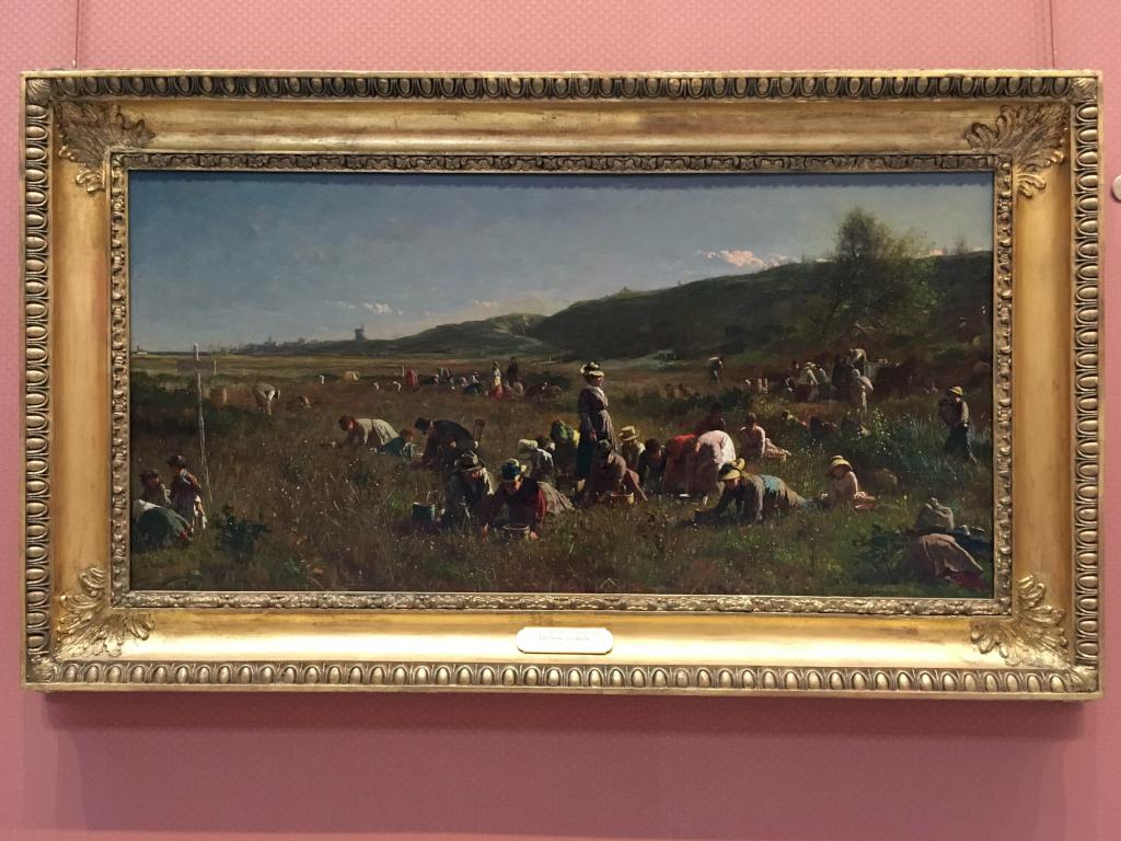 The Cranberry Harvest, Island of Nantucket by Eastman Johnson on display at the Timken Museum of Art in San Diego, California