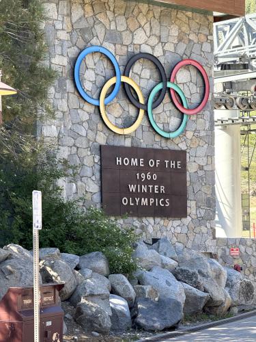 plaque at Olympic Valley near Tahoe, California