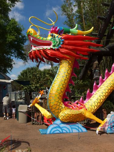 serpent dragon included in the Zoominations special exhibit at Lowry Park Zoo in Tampa, Florida